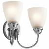 Promo ✨ Kichler Lighting Jolie 2-Light Bath Light in Polished Chrome 🌟