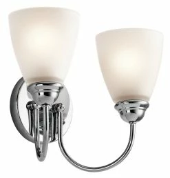 Promo ✨ Kichler Lighting Jolie 2-Light Bath Light in Polished Chrome 🌟