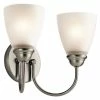 Promo 🎁 Kichler Lighting Jolie 2-Light Bath Light in Brushed Nickel 🔥 -Kichler Lighting shop Query 1589