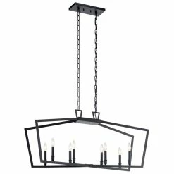 Best Sale 🥰 Kichler Lighting Abbotswell™ 60W 8-Light Candelabra E-12 Incandescent Chandelier in Black 🔔