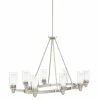 Budget 😀 Kichler Lighting Circolo 27 in. 60W 8-Light Medium Chandelier in Brushed Nickel 🎁 -Kichler Lighting shop Query 1592