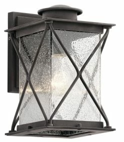 Hot Sale ⭐ Kichler Lighting Argyle 6-1/2 x 10-1/4 in. 75W 1-Light Medium E-26 Incandescent Outdoor Wall Sconce in Weathered Zinc 🎁