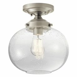 Coupon ✔️ Kichler Lighting Avery™ 60W 1-Light Semi-Flush Mount Ceiling Light in Brushed Nickel 🥰