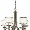 Promo 👍 Kichler Lighting Lacey 25-3/4 in. 60 W 5-Light Candelabra Chandelier in Antique Pewter 🧨 -Kichler Lighting shop Query 1626