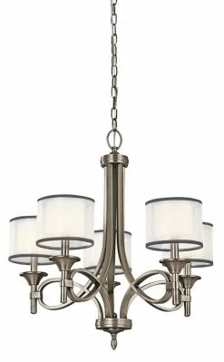 Promo π Kichler Lighting Lacey 25-3/4 in. 60 W 5-Light Candelabra Chandelier in Antique Pewter π§¨