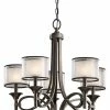 Brand new 🔥 Kichler Lighting Lacey 25-3/4 in. 60 W 5-Light Candelabra Chandelier in Mission Bronze ❤️ -Kichler Lighting shop Query 1628