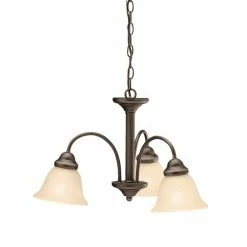 Cheap 🔔 Kichler Lighting Wynberg 100 W 3-Light Medium Chandelier in Olde Bronze 👍