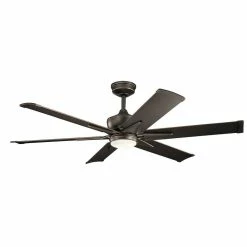 New 😍 Kichler Lighting Szeplo Patio 31W 6-Blade Ceiling Fan with 60 in. Blade Span in Olde Bronze 🛒