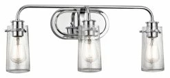 Hot Sale 🔥 Kichler Lighting Braelyn 3-Light Bath Light in Polished Chrome 🛒