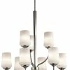 Budget ⌛ Kichler Lighting Aubrey 100W 9-Light Medium E-26 Base Chandelier in Brushed Nickel 😉 -Kichler Lighting shop Query 1674