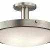 Deals 🎁 Kichler Lighting Lytham 100W 4-Light Medium Incandescent Semi-Flush Ceiling Light in Brushed Nickel 🎉