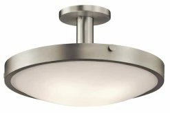 Deals 🎁 Kichler Lighting Lytham 100W 4-Light Medium Incandescent Semi-Flush Ceiling Light in Brushed Nickel 🎉