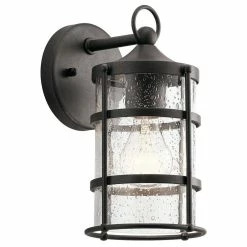 Discount 🔔 Kichler Lighting Mill Lane™ 75W 1-Light Medium E-26 incandescent Outdoor Wall Sconce in Anvil Iron ❤️