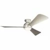 Wholesale 🥰 Kichler Lighting Sola 74W 3-Blade LED Ceiling Fan with 54 in. Blade Span in Brushed Nickel 🌟 -Kichler Lighting shop Query 1681