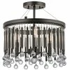 New ✨ Kichler Lighting Piper™ 60W 3-Light Candelabra E-12 Base Incandescent Semi-Flushmount Ceiling Fixture in Espresso ⭐ -Kichler Lighting shop Query 1692