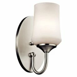 Budget ✨ Kichler Lighting Aubrey 10W 1-Light Medium E-26 LED Wall Sconce in Brushed Nickel 😍