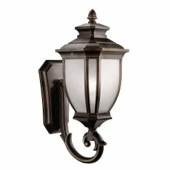 Flash Sale ✨ Kichler Lighting Salisbury™ 150W 1-Light Outdoor Wall Lantern in Rubbed Bronze 😀