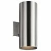 Top 10 🔥 Kichler Lighting Cylinder 120W 2-Light Medium E-26 Incandescent Outdoor Wall Sconce in Brushed Aluminum 🔥 -Kichler Lighting shop Query 172