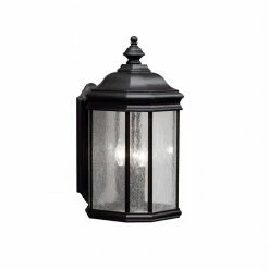 Best deal ✔️ Kichler Lighting Kirkwood 60W 3-Light Wall Mount Outdoor Lantern in Black ⌛