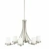 Best Pirce 😉 Kichler Lighting Hendrik 35-3/4 in. 100W 6-Light Medium Incandescent Chandelier in Brushed Nickel 🔔 -Kichler Lighting shop Query 1733