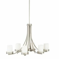 Best Pirce 😉 Kichler Lighting Hendrik 35-3/4 in. 100W 6-Light Medium Incandescent Chandelier in Brushed Nickel 🔔