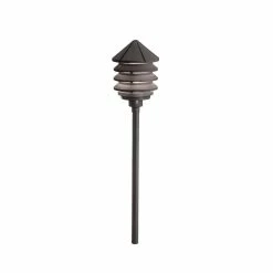 Deals 🔥 Kichler Lighting Six Groove 75W 1-Light Medium E-26 Incandescent Path Light in Textured Architectural Bronze 🎉