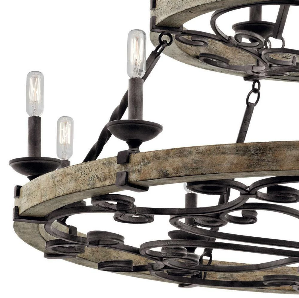 Cheap π Kichler Lighting Taulbee 60W 15-Light Candelabra E-12 Incandescent Chandelier in Weathered Zinc β¨ 4 Cheap π Kichler Lighting Taulbee 60W 15-Light Candelabra E-12 Incandescent Chandelier in Weathered Zinc β¨ - Image 2