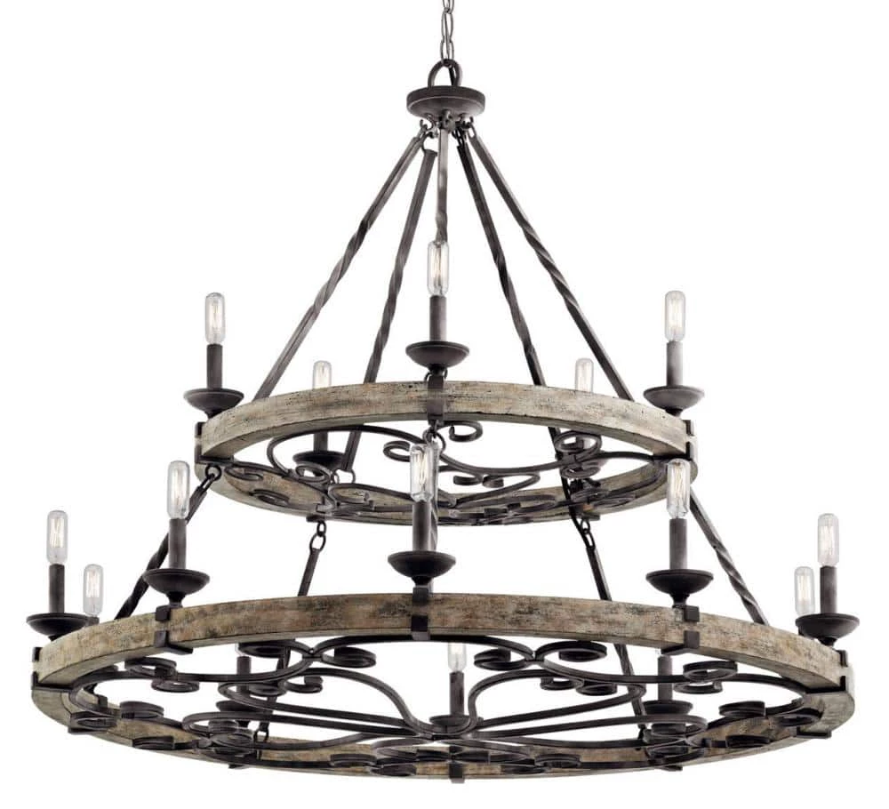 Cheap π Kichler Lighting Taulbee 60W 15-Light Candelabra E-12 Incandescent Chandelier in Weathered Zinc β¨ 6 Cheap π Kichler Lighting Taulbee 60W 15-Light Candelabra E-12 Incandescent Chandelier in Weathered Zinc β¨ - Image 4