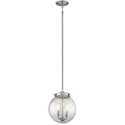 Best deal 👍 Kichler Lighting Holbrook 12 in. 2-Light Mini Pendant in Brushed Nickel 👍