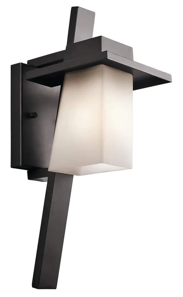 Cheapest π Kichler Lighting Stonebrook 8-3/4 in. 18W 1-Light Outdoor Wall Sconce with Satin Etched Cased Opal Glass in Architectural Bronze π 3 Cheapest π Kichler Lighting Stonebrook 8-3/4 in. 18W 1-Light Outdoor Wall Sconce with Satin Etched Cased Opal Glass in Architectural Bronze π