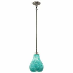 Hot Sale 🧨 Kichler Lighting Crystal Ball 100W 1-Light Medium Base Incandescent Mini Pendant in Brushed Nickel 🎉