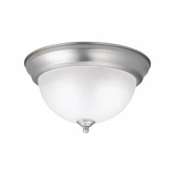 Flash Sale 😍 Kichler Lighting Signature 2 Light 60 W Semi Flush Mount in Brushed Nickel 🎉