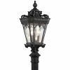 Budget 🎁 Kichler Lighting Tournai 60W 3-Light Post Mount Lantern in Textured Black ❤️ -Kichler Lighting shop Query 1801