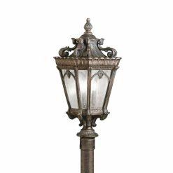 Cheapest 🥰 Kichler Lighting Tournai 60W 120V 3-Light Candelabra Outdoor Post Mount in Londonderry 🥰