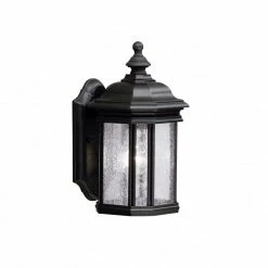 Hot Sale 🎉 Kichler Lighting Kirkwood 100 W 1-Light Medium Outdoor Wall Lantern in Black 😉