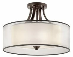 Best reviews of 😀 Kichler Lighting Lacey 100W Medium Flush Mount in Mission Bronze 💯