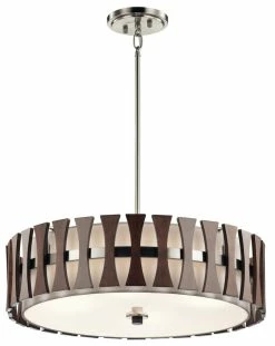 Wholesale ⌛ Kichler Lighting Cirus™ 400W 4-Light Medium E-26 Incandescent Pendant or Semi Flush Fixture in Auburn Stained 😀