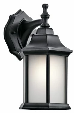 Promo 🎉 Kichler Lighting Chesapeake 11-3/4 in. 60W 1-Light Outdoor Wall Lantern in Black 😉