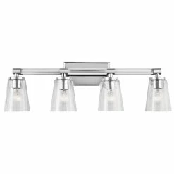Cheap 🧨 Kichler Lighting Audrea™ 75W 4-Light Medium E-26 Incandescent Vanity Fixture in Polished Chrome ⌛