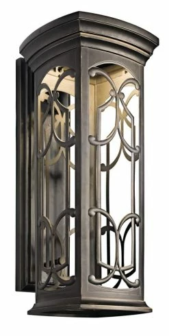 Best reviews of 🤩 Kichler Lighting Franceasi 150W 1-Light LED Outdoor Wall Lantern in Olde Bronze ✔️