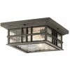 New ⌛ Kichler Lighting Beacon Square™ 75W 2-Light Medium E-26 Incandescent Outdoor Ceiling Fixture in Olde Bronze 🎉 -Kichler Lighting shop Query 1865