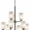 Hot Sale 😉 Kichler Lighting Shailene™ 100W 9-Light Medium Incandescent Chandelier in Brushed Nickel ✔️ -Kichler Lighting shop Query 1877