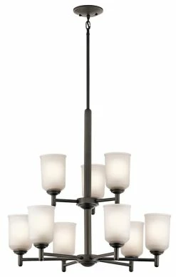 Best Pirce 🔥 Kichler Lighting Shailene™ 26-1/4 in. 9-Light Medium E-26 Base Chandelier in Olde Bronze 🎁