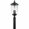 Wholesale 🥰 Kichler Lighting Yorke 60W 3-Light Candelabra E-12 Incandescent Outdoor Post Lamp in Textured Black 👏