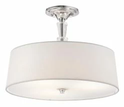 Cheap 😀 Kichler Lighting Crystal Persuasion™ 100W 3-Light Medium Flush Mount in Polished Chrome 🥰