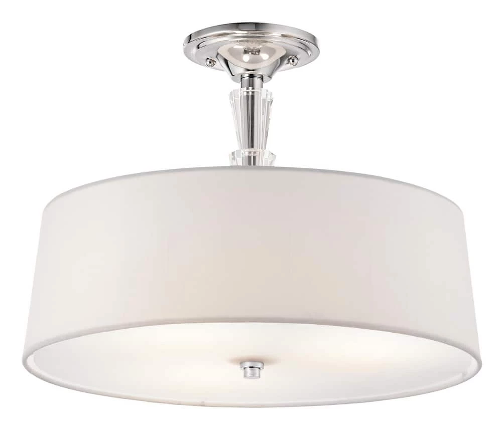 Cheap 😀 Kichler Lighting Crystal Persuasion™ 100W 3-Light Medium Flush Mount in Polished Chrome 🥰 3 Cheap 😀 Kichler Lighting Crystal Persuasion™ 100W 3-Light Medium Flush Mount in Polished Chrome 🥰
