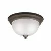 Buy 🎁 Kichler Lighting Signature 6-1/2 x 11-1/2 in. 60 W 2-Light Medium Flush Mount Ceiling Fixture in Old Bronze 👏 -Kichler Lighting shop Query 19