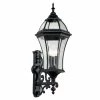 Discount 🔥 Kichler Lighting Townhouse 12-1/4 in. 60W 3-Light Outdoor Wall Sconce with Clear Beveled Glass in Black 🔥 -Kichler Lighting shop Query 1900