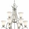 Best Pirce ⭐ Kichler Lighting Keiran 100W 9-Light Medium E-26 Incandescent Chandelier in Brushed Nickel ✨ -Kichler Lighting shop Query 1909