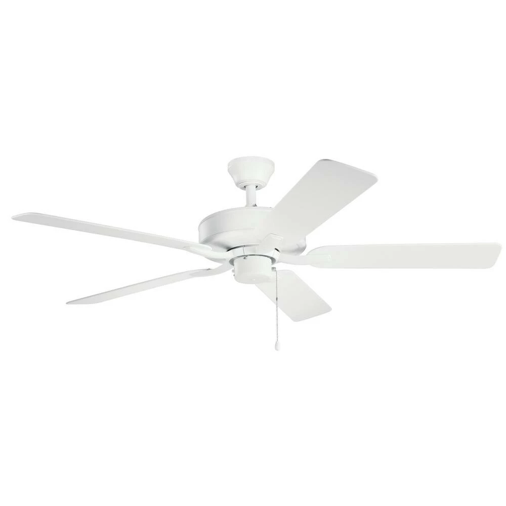 Buy π Kichler Lighting Basics Pro 52 in. 5 Blade Indoor LED Ceiling Fan in Matte White π 3 Buy π Kichler Lighting Basics Pro 52 in. 5 Blade Indoor LED Ceiling Fan in Matte White π